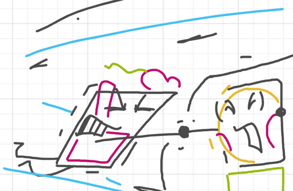 A panel from I've Been Everywhere, Man, episode nine of the Board Boards object show by Furretwalk/WalkingFurret.